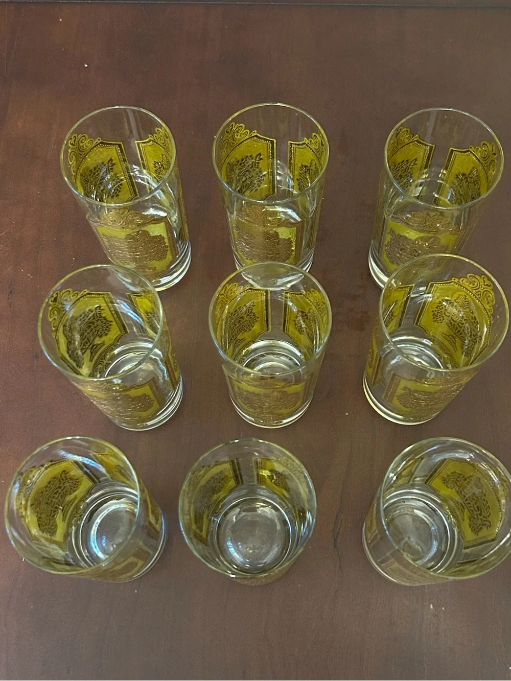 Vintage Culver 22kt gilt gold highball glasses
